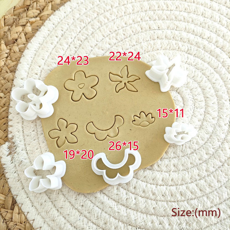 kowanii Flower Cookie Mold Fondant Biscuit Cutter 5-Pieces
