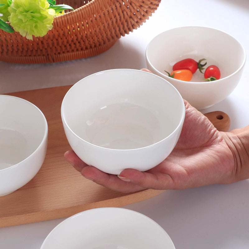 5-inch White Bone China Bowl