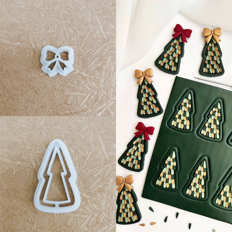 kowanii Christmas Tree Bow Cookie Cutter Fondant Biscuit Mold