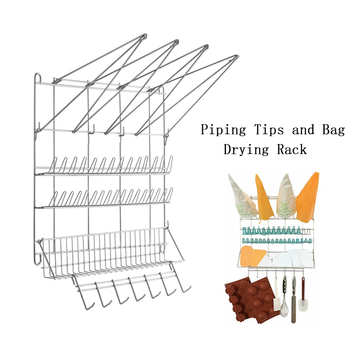 Pastry Bags and Piping Tips Drying Rack 23