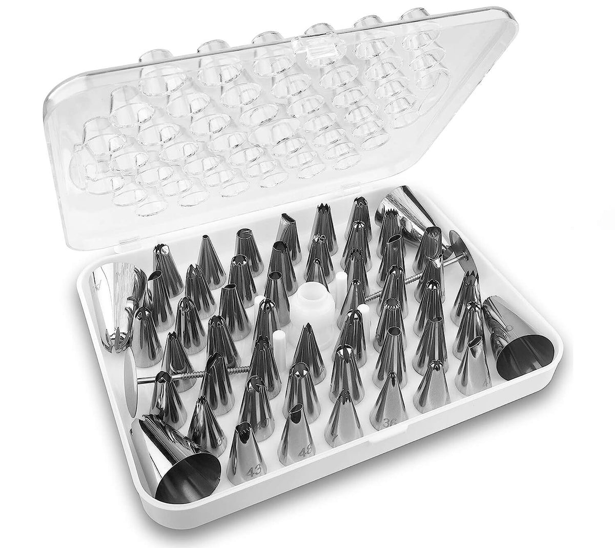 Tip Set kowanii Cake Decorating Tips Kit Icing Piping Tip Set with Storage Box