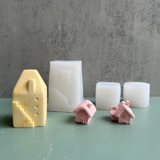 Christmas House Silicone Mold Candle Making