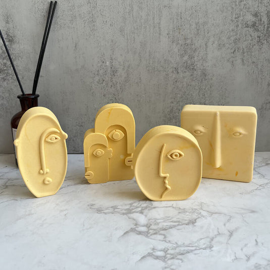 Abstract Face Silicone Candle Making Molds