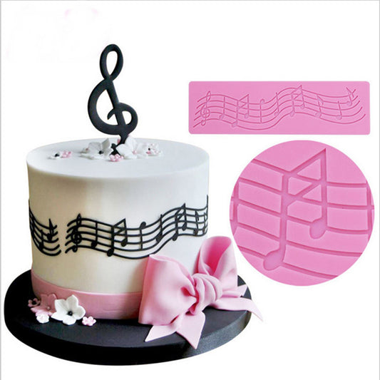 kowanii Fondant Lace Mat Music Cake Decorating Tools Fondant Mold