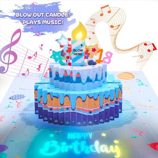 kowanii 3D Music Birthday Card LED Candle
