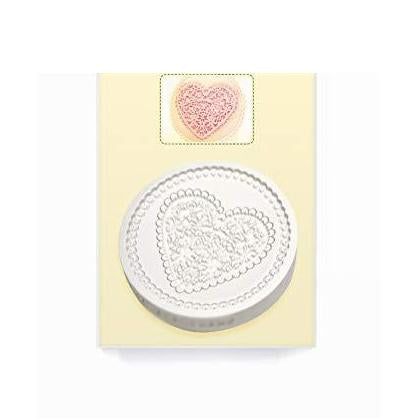 kowanii Lace Heart Silicone Mold for Cake Decorating, Cupcakes, Sugarcraft and Candies, Food Safe Silicone Fondant Molds