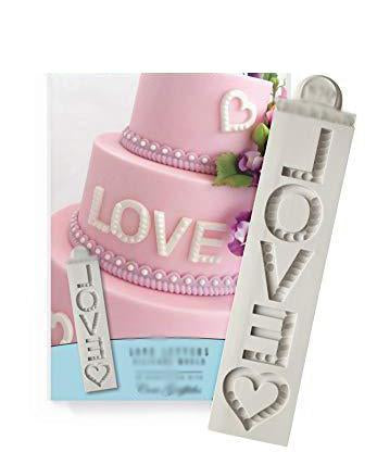 kowanii Love Letters Silikon Royal Icing Mold, Ceri Griffiths Creative Cake System zum Dekorieren, Zuckerpaste, Fondants und Bonbons, lebensmittelechte Silikon-Fondantformen
