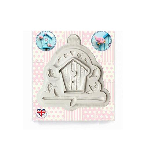 kowanii Sugar Buttons Birdhouse Silicone Mold for Clay, Ceramics, Cake Decorating, Cupcakes, Crafts, Cards and Candies, Food Safe Silicone Fondant Molds