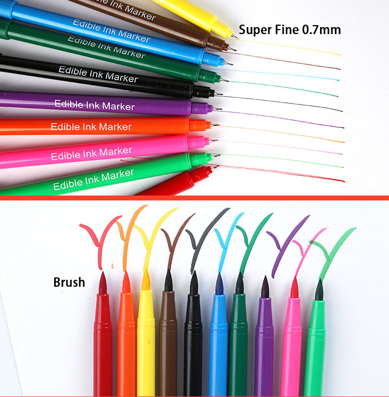 kowanii Edible Food Coloring Pens Markers 10-Pieces