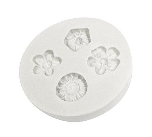 kowanii Little Flowers Silicone Mold for Cake Decorating, Cupcakes, Sugarcraft, Candies, Clay, Crafts and Card Making, Food Safe Silicone Fondant Molds