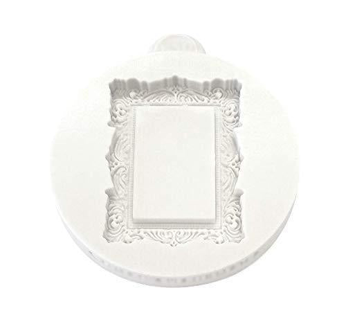 kowanii Miniature Frames - Vintage Rectangle Cake Embellishment Silicone Mould for Cake Decorating,Cupcakes, Sugarcraft, Candies, Cards and Clay, Food Safe Silicone Fondant Mold