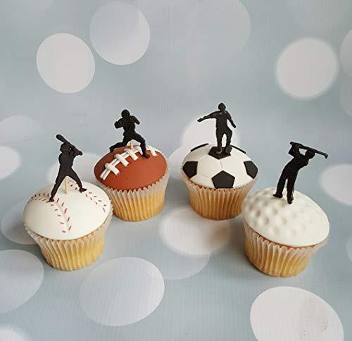 kowanii Golfer Silhouettes Mold for Cake Decorating, Cupcakes, Sugarcraft, Candies, Clay, Crafts and Card Making, Food Safe Silicone Fondant Molds