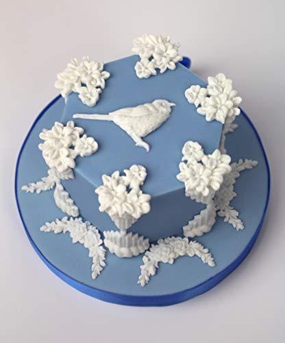 Силиконовая форма kowanii Blossoms &amp; Birds для украшения тортов, кексов, изделий из сахара, конфет, глины, поделок и открыток, безопасные для пищевых продуктов силиконовые формы для помадки