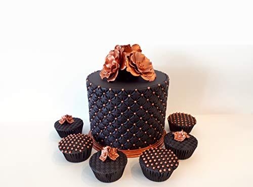 kowanii Kontinuierliche Mini-Quilt-Silikon-Royal-Icing-Form, Ceri Griffiths Kreatives Kuchensystem zum Dekorieren, Zuckerpaste, Fondants und Süßigkeiten, lebensmittelechte Silikon-Fondantform