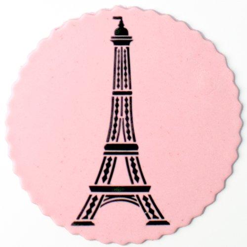 kowanii Parisian Cake Stencil Set, (Эйфелева башня - Флер де Лис - венок) Трафареты для печенья, 2 шт.