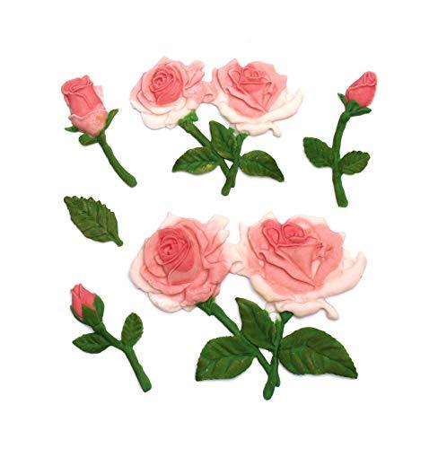 kowanii Rose Stems Silicone Mold for Cake Decorating, Cupcakes, Sugarcraft, Candies, Clay, Crafts and Card Making, Food Safe Silicone Fondant Mold
