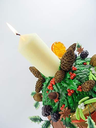 kowanii Holly & Mistletoe Silicone Sugarpaste Icing Mold, Nicholas Lodge for Cake Decorating, Sugarcraft, Candies, Crafts, Cards and Clay, Food Safe Silicone Fondant Molds
