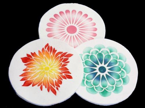 kowanii Modern Flower Cookie Stencils Set, 3 Pack