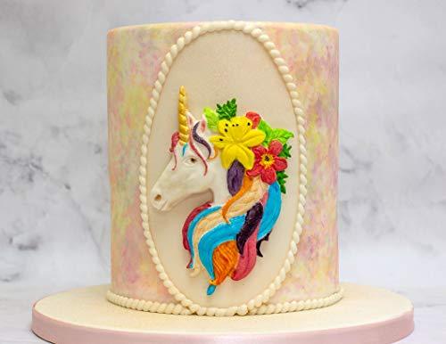 kowanii Unicorn Silicone Mold for Cake Decorating, Cupcakes, Sugarcraft, Candies, Clay, Crafts and Card Making, Food Safe Silicone Fondant Molds