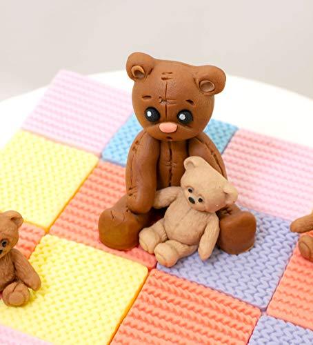 kowanii Genähte Teddybär-Silikonform zum Dekorieren von Kuchen, Cupcakes, Sugarcraft, Süßigkeiten, Ton, Basteln und Kartenherstellung, lebensmittelechte Silikonformen für Fondant