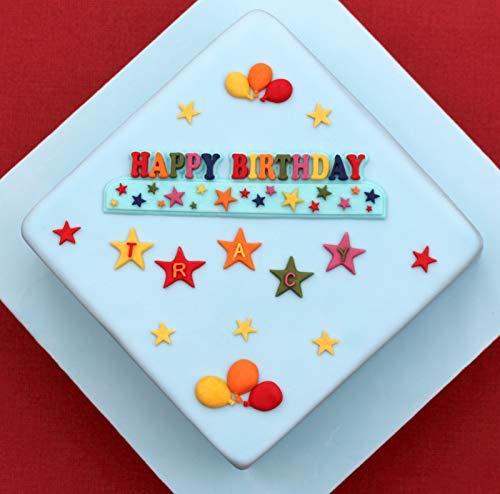 kowanii Happy Birthday Stars Banner Силиконовая форма для украшения тортов, кексов, сахарных изделий, конфет и глины, безопасных для пищевых продуктов силиконовых форм для помадки