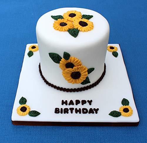 kowanii Sonnenblumen-Silikon-Kuchenform zum Dekorieren von Kuchen, Cupcakes, Sugarcraft, Süßigkeiten, Ton, Basteln und Kartenherstellung, lebensmittelechte Silikon-Fondantformen