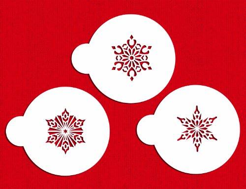 kowanii Small Crystal Snowflakes Cookie Stencils, 3 Pack