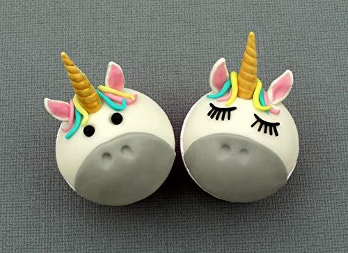 kowanii Unicorn Ears, Horn and Lashes Silicone Mold for Cake Decorating, Cupcakes, Sugarcraft, Candies, Clay, Crafts and Card Making, Food Safe Silicone Fondant Molds