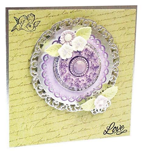 kowanii Miniature Frames (Vintage Circle) Silicone Mold for Cake Decorating, Cupcakes, Sugarcraft, Candies, Clay, Crafts and Card Making, Food Safe Silicone Fondant Molds