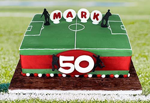 kowanii Soccer Football Silhouettes Mold for Cake Decorating, Cupcakes, Sugarcraft, Candies, Clay, Crafts and Card Making, Food Safe Silicone Fondant Molds