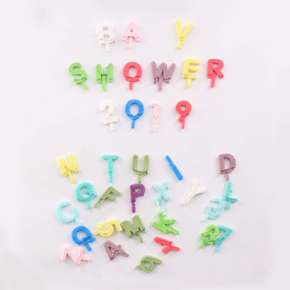 kowanii Alphabet Silicone Fondant Molds for Baby Shower, Letter Gumpaste Mold Sugarcraft Fondant Cake Decorating Mold Tools Cupcake Decorating Supplies 2 Pack