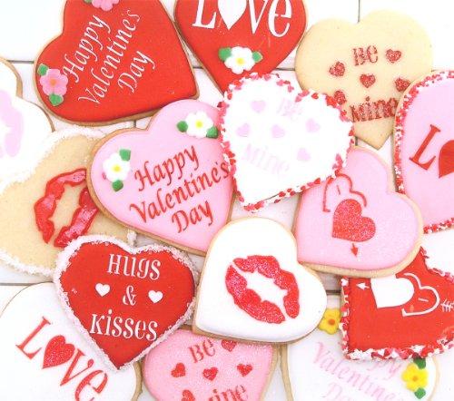 kowanii Cupcake- und Keksschablonen-Set zum Valentinstag, 6er-Pack