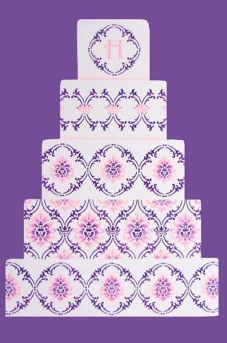 kowanii Royal Damask Cake Stencil Набор трафаретов для печенья, 4 упаковки