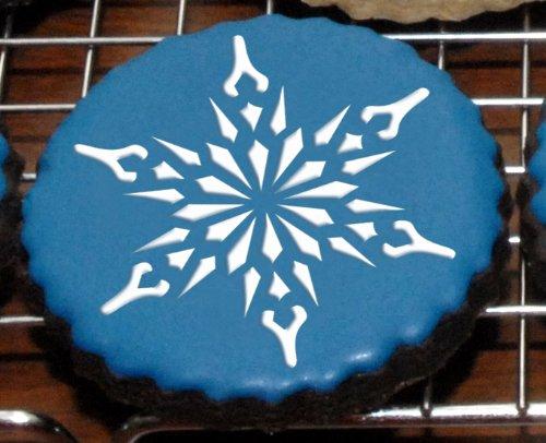kowanii Small Crystal Snowflakes Cookie Stencils, 3 Pack