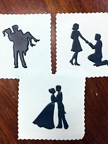 kowanii Stages of Love Silhouette Cake Stencils, 3 Pack