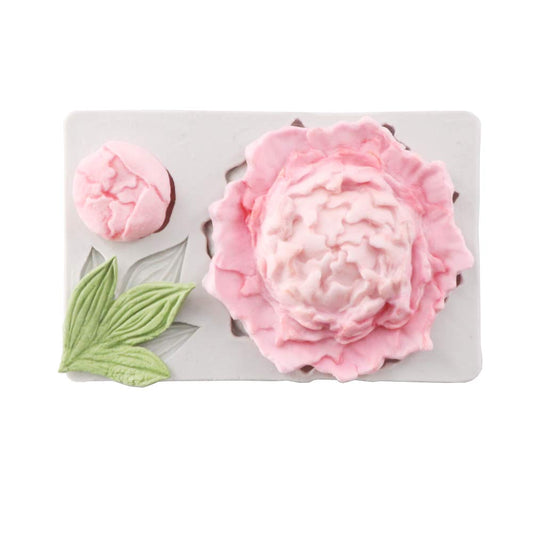 kowanii Silikonform für Fondant, Pfingstrose, große Blumen, Silikon, Gumpaste, Fondant, Kuchendekoration, Werkzeuge, Cupcake-Dekorationszubehör