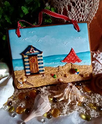 kowanii Beach Hut Silikonform zum Dekorieren von Kuchen, Cupcakes, Sugarcraft, Süßigkeiten, Ton, Basteln und Kartenherstellung, lebensmittelechte Silikonformen für Fondant