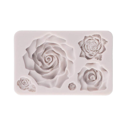 kowanii Fondant Silicone Molds Gumpaste Rose Mold, Large Flower Molds Silicone, Sugarcraft Cake Decorating Tools Cupcake Decorating Supplies