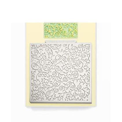 Силиконовая форма для дизайнерского коврика kowanii Romantic Swirl 4 x 4 дюйма для украшения тортов, кексов, изделий из сахара, конфет, глины, поделок и открыток, безопасных для пищевых продуктов силиконовых форм для помадки