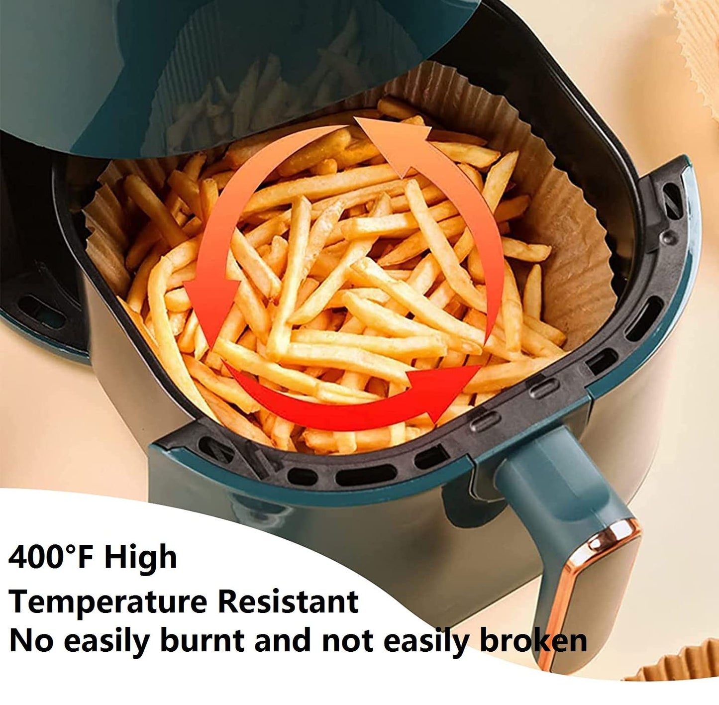 Air Fryer Disposable Paper Liner, Non-stick Disposable Liners, 100PCS