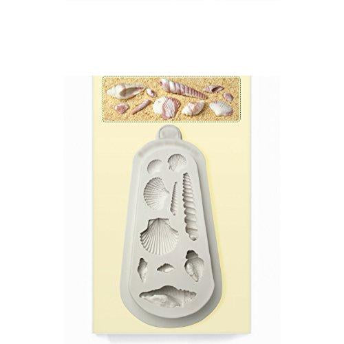 Силиконовая форма для глазури kowanii Seashells (делает 10 различных форм) для украшения тортов, кексов, изделий из сахара, конфет, поделок, открыток и глины, безопасных для пищевых продуктов силиконовых форм для помадки