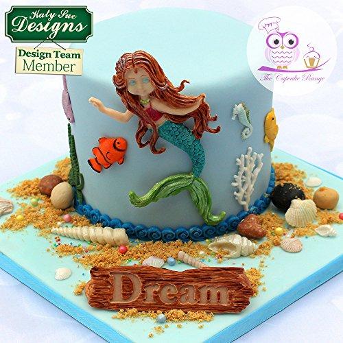 kowanii Mermaid Silicone Mold for Cake Decorating, Cupcakes, Sugarcraft, Candies, Clay, Crafts and Card Making, Food Safe Silicone Fondant Molds