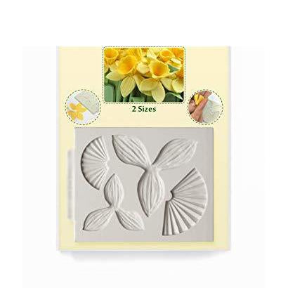 Силиконовая форма kowanii Daffodils для украшения тортов, кексов, сахарных изделий, конфет, поделок, открыток и глины, безопасных для пищевых продуктов силиконовых форм для помадки