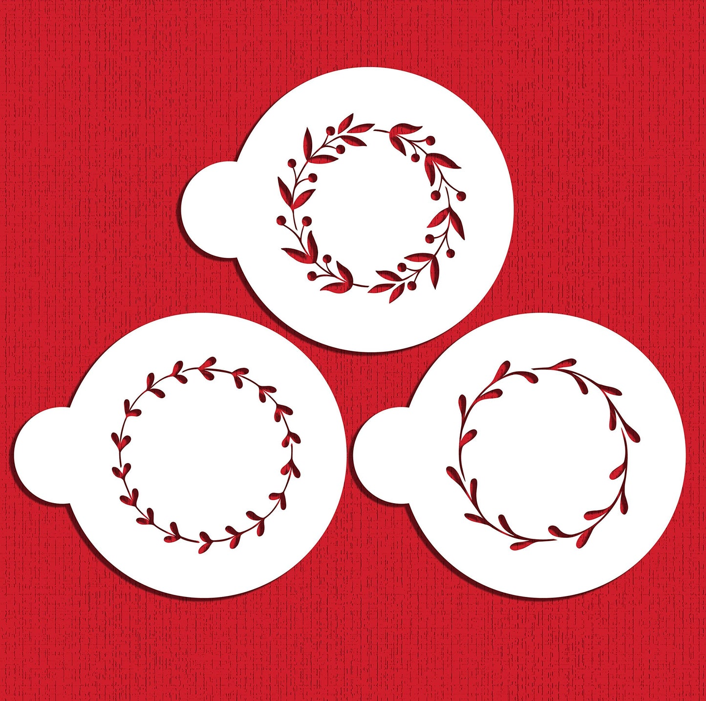 kowanii Vine Wreaths Cookie Stencil Set, 3 Pack