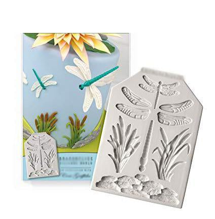 kowanii Dragonflies Silicone Royal Icing Mold, Ceri Griffiths Creative Cake System for Decorating, Sugarpaste, Fondants, Candies and Crafts, Food Safe Silicone Fondant Molds