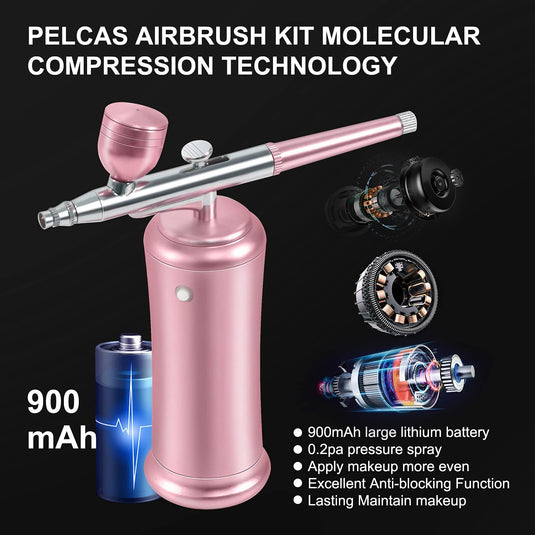 Airbrush Compressor Set Kit with Air Brush Spray Gun Portable Handheld