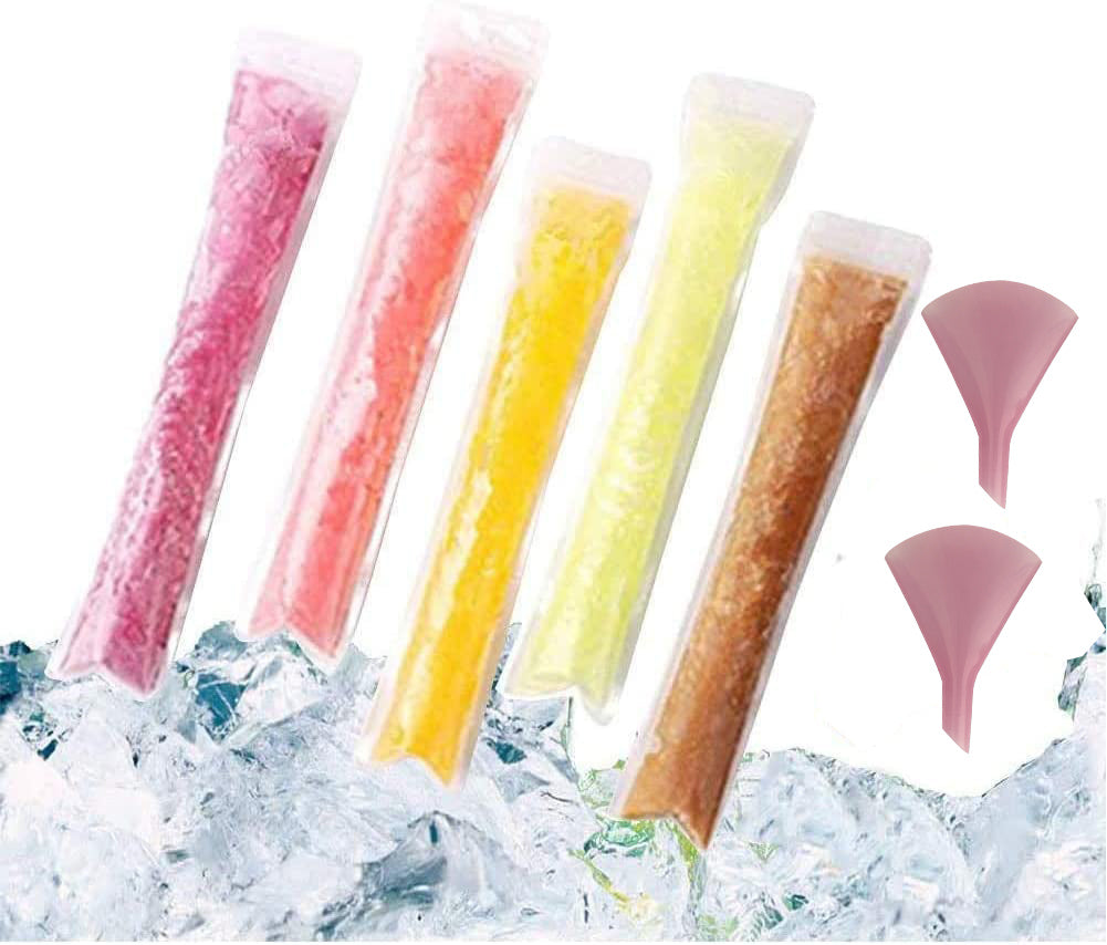 Pop Mold Bags Popsicle Pouches with Funnel BPA Free