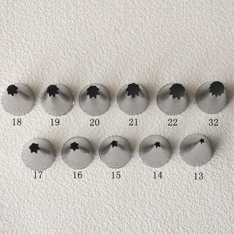 Shell Pipe Tip Korea Star Piping Tip Shell Icing Nozzle #13 #14 #15 #16 #17 #18 #19 ...