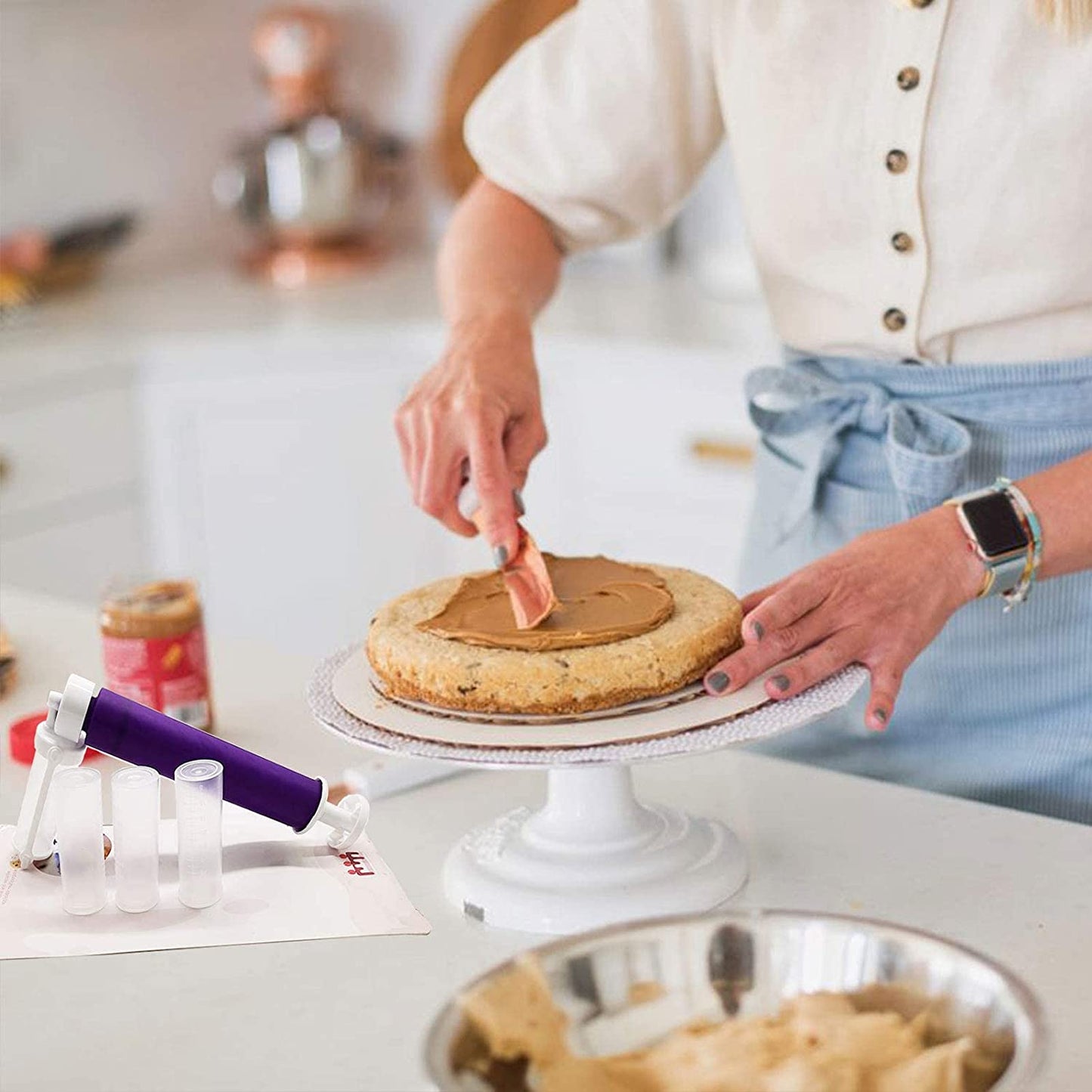 Manuelle Airbrush zum Dekorieren von Kuchen mit 4 Kuchensprührohren