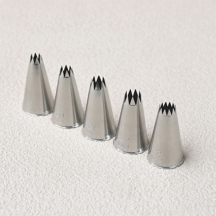 korea Open Star Piping Tips Icing Nozzle #19 #20 #21 #22 #32